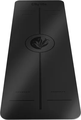 Immagine prodotto di Tappetino da yoga, 190 x 68 x 0,5 cm, antiscivolo, nero, con tracolla, borsa e blocco da yoga, ideale per lo sport
