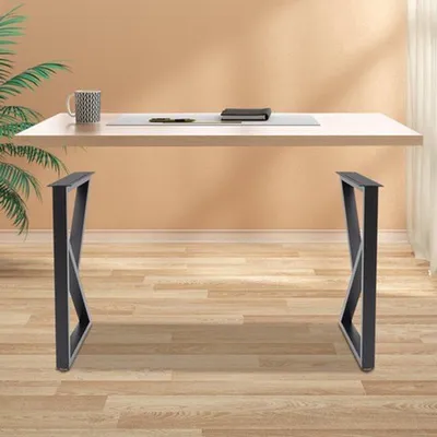 Produktbild von Möbelbeine-Set – K-Form – 45 x 9 x 70 cm – Metall – Schwarz – Industrietischgestell