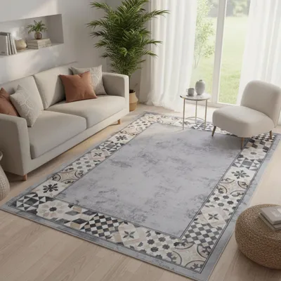 Obrázok produktu pre Koberec Tapiso NORA s krátkym vlasom, protišmykový a ľahko udržiavateľný, obývacia izba a spálňa 120 x 160 cm