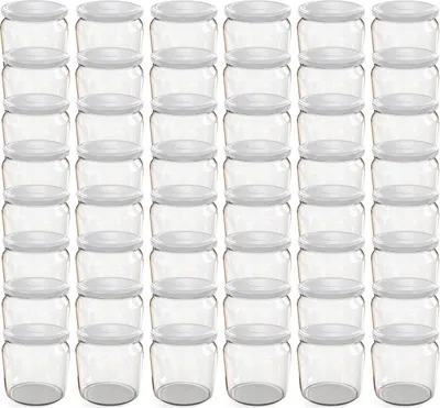 Image de 48 bocaux TO82 de 360 ml avec couvercle blanc