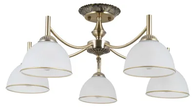 Immagine prodotto di Lampada a sospensione Italux Fener 5 luci ottone anticato
