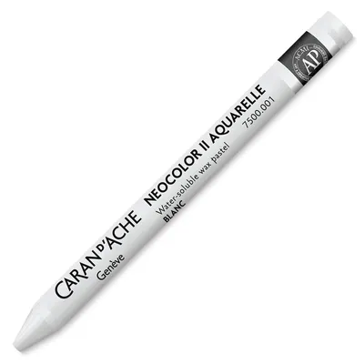 Image de Crayons de couleur Neocolor 2 de D'Ache, craies, 8 mm, blanc, boîte de 10