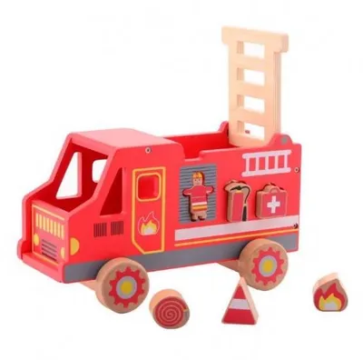 Image de Extincteur en bois 26 cm rouge