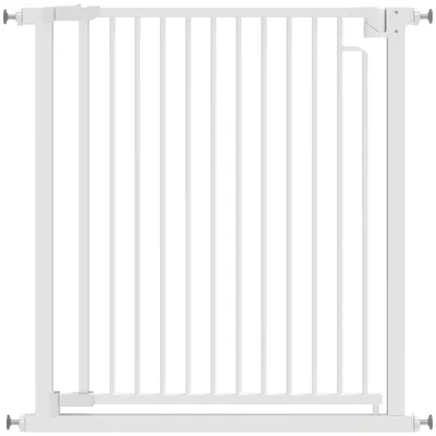 Produktbild von Treppenschutzgitter Absperrgitter ohne Bohren mit automatische Schließung für Kinder Küche Treppe 76-80 x 76 cm Weiß