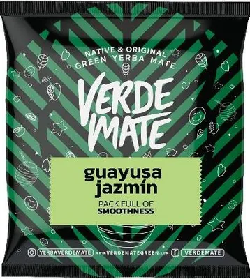 Produktbild von Verde Mate - Mate Tee Probe Guayusa Jazmin 50g - 5mm Dicke Blätter, Staubfrei - Belebend, Mild - Mit Guayusa, Jasminblüten - Yerba Mate Brasilien