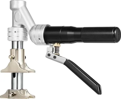 Obrázek produktu pro Hydraulické lisovací kleště a rozšiřovač trubek – lisovací nástroj pro posuvné objímky – pro trubky PEX/PPR – 16–32 mm – uhlíková ocel – rozebíratelné – černé