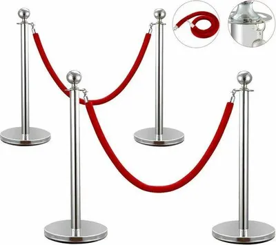 Immagine prodotto di Corda di regolazione - Cavo guida rotante - Standard - con nastro di velluto - stabile - semplice - Argento/Rosso
