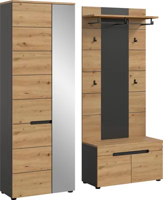 A product image showing a two-piece furniture set, likely a wardrobe and a hall tree, against a white background.