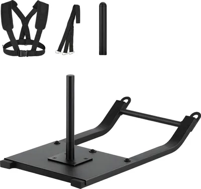 Zdjęcie produktu dla Sanki treningowe SucceBuy do treningu siłowego, sprzęt fitness do zwiększania prędkości podczas ćwiczeń sportowych, sanki treningowe z pasem, odpowiednie do krążków o średnicy 25/51 mm