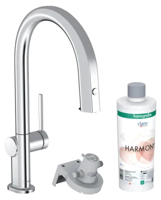Zdjęcie produktu dla Hansgrohe Aqittura M91 - Bateria zlewozmywakowa z wyciąganą wylewką i filtrem, sBox, chrom 76800000