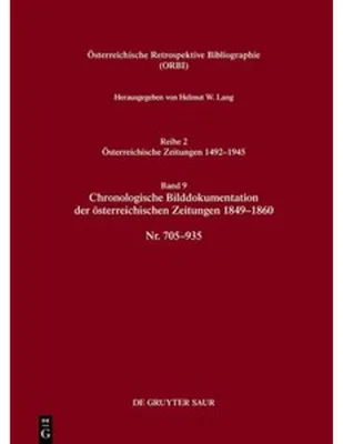 Obrázek produktu pro Bibliographie der österreichischen Zeitungen 1492-1945