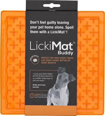Obrázok produktu pre LickiMat Lízacia podložka Buddy 20x20cm oranžová