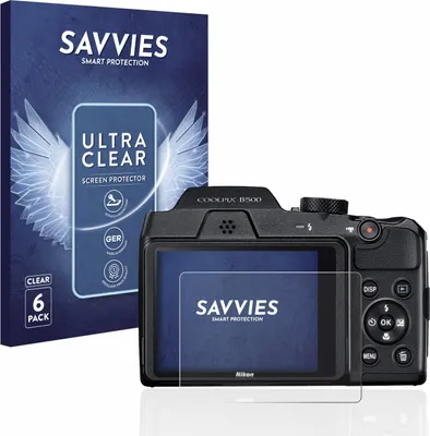 Produktbild von 6x Für Nikon Coolpix B500 Schutzfolie Savvies Displayschutz Display Schutz Folie Klar Transparent