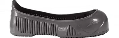 A single grey shoe cover is shown against a white background.