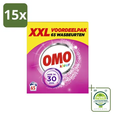 Produktbild von 15 x Omo Color Waschmittel für farbige Wäsche - 5 kg - Großpackung - 15 Stück