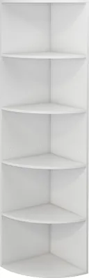 Produktbild von Vicco rohová polica Fabienne, 40 x 180 cm s 5 priehradkami, biela/biela