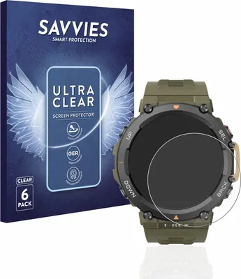 Produktbild von 6x Für Huami Amazfit T-Rex 2 Schutzfolie Savvies Displayschutz Display Schutz Folie Klar Transparent