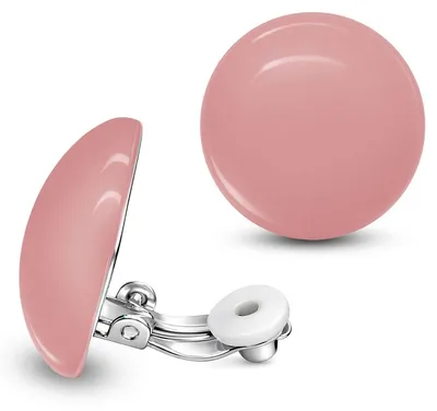 Produktbild von 1 Paar Ohrclips aus Kunststoff in vielen schönen Farben - rose