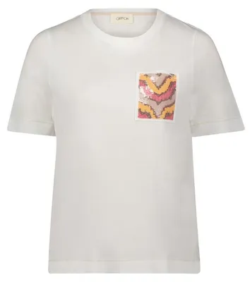 Produktbild von Shirt Kurz 1/2 Arm 1945 Patch Cream/Rosé Größe 38