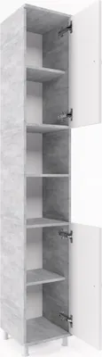 Produktbild von Vicco Badschrank Fynn, 30 x 190 cm, Beton/Weiß