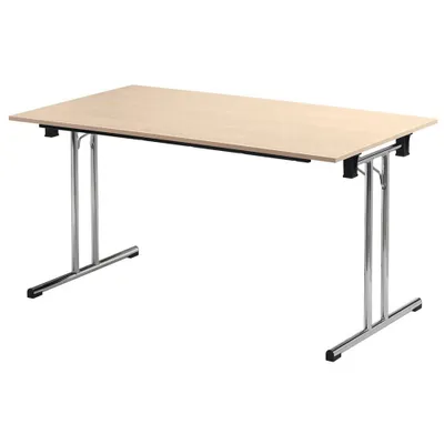 Produktbild von SODEMATUB Mehrzwecktisch ahorn rechteckig, Rundrohr chrom, 160,0 x 70,0 x 74,0 cm
