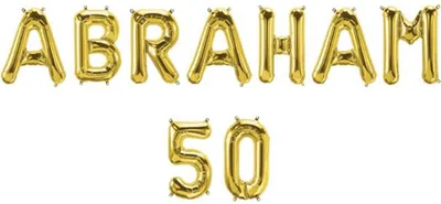 Image de Guirlande de ballons en aluminium Paperdreams – Abraham 50