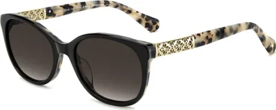 Zdjęcie produktu dla Kate Spade KS GENEVA 2/G/S BLACK HAVANA/BROWN SHADED 53/19/140 Okulary damskie Okulary przeciwsłoneczne