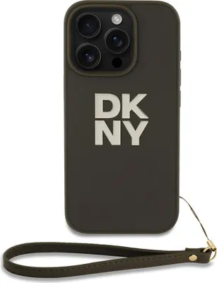 Obrázok produktu pre DKNY, puzdro pre Apple iPhone 16 Pro s kovovým logom a remienkom na zápästie, zelené