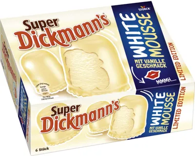Produktbild von Super Dickmanns White Mousse Vanille 6er Limited Edition 168g