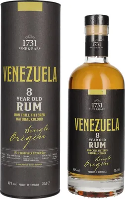 Image de 1731 Fine & Rare VENEZUELA 8 Years Old Single Origin Rum 46% Vol. 0,7l en boîte cadeau