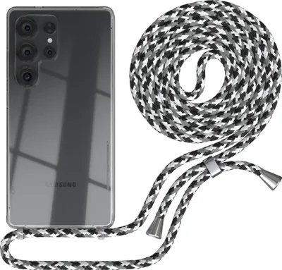 Produktbild von EAZY CASE Handykette mit Hülle für Samsung Galaxy S25 Ultra Backcover Handykette, zum Umhängen in Schwarz