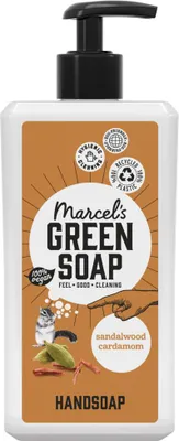 Produktbild von Marcel's Green Soap - Handseife - Sandelholz & Kardamom - Für den täglichen Gebrauch - 500 ml - 1 Stück