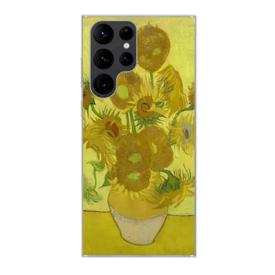 Produktbild von MuchoWow® Handyhülle Schutzhülle Hülle für Samsung Galaxy S22 Ultra Sonnenblumen - Vincent van Gogh Silikon Softcase Handy Hülle - Abbildung