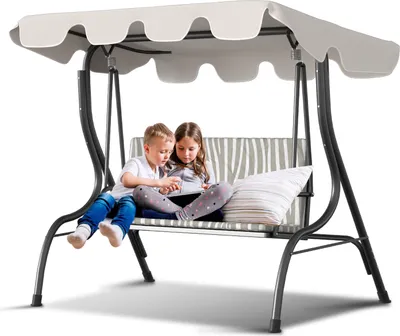 Tetto Sostitutivo Impermeabile E Antivento Telo Copertura Per Altalena Hollywood – Tetto Parasole 210x145 Cm, Impermeabile E UV Resistente – Ideale Per Giardino Tettuccio Dondolo 2 Posti