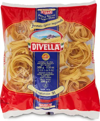 Produktbild von 10x Divella Taglaitelle N. 91 Hartweizengrieß Pasta Italienische Nudeln 500g Packung + Italian Gourmet Polpa di Pomodoro 400g Dose