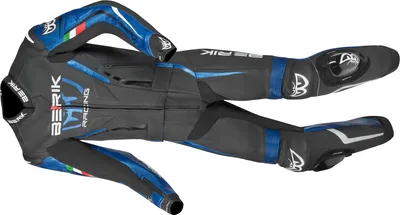 Productafbeelding van Berik tweedelig lederen motorpak, zwart/wit/blauw, maat 58