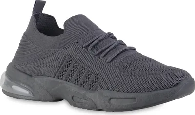 Produktbild von VAN HILL Herren Laufschuhe Sportschuhe Sportlich Strick Profil-Sohle Schuhe 841740, Farbe: Grau, Größe: 45