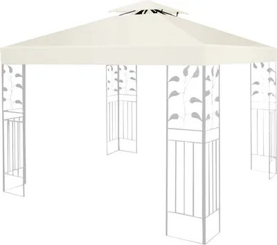 Image de Fiqops Toit de remplacement Toit de pavillon Toit double 3x3M Bâche de toit pour abri