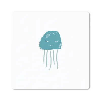 Produktbild von MuchoWow® Mauspad Mousepad Pastell - Qualle - Illustration 30x30 cm - Mousepads - Maus Mat - Pad - Mausunterlage - Gaming