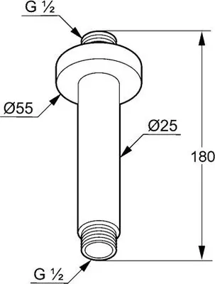 Productafbeelding van Kludi A-QA plafonduitlaat, rond, 15 cm, met ronde rozet