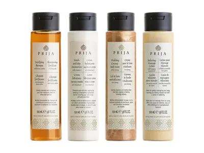Obrázek produktu pro PRIJA Kosmetická sada: vlasový šampon, masážní balzám, hydratační krém, perličková koupel 4x100ml