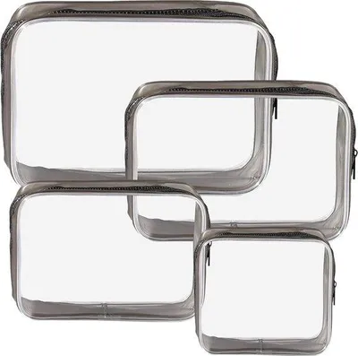 Produktbild von Famanu Toilettas Set - 4 Stück Tragbare und Wasserfeste Kosmetiktaschen für Reisen