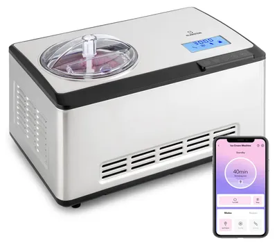 Zdjęcie produktu dla Klarstein, maszyna do lodów, WiFi/aplikacja, z kompresorem, samoczynne chłodzenie, 180W