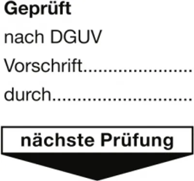 Produktbild von Dreifke® Aufkleber Grundplakette Gepr.nach DGUV Vorsch. d. nächste Prüfung,Fo...