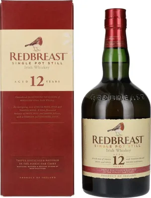 Image de Redbreast 12 Years Old Single Pot Still Irish Whiskey 40% Vol. 0,7l en boîte cadeau
