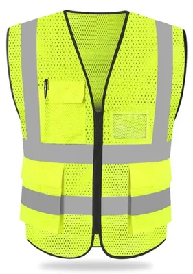 Obrázek produktu pro Reflexní vesta s vysokou viditelností, žlutá, prodyšná, velikost L