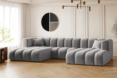 Produktbild von Kaiser Möbel Ecksofa, U-from, Sofa Grand modular stoff Salvador Grau