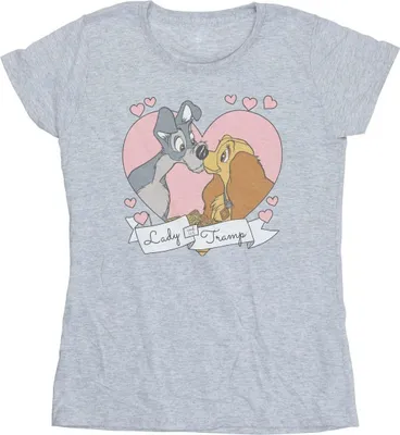 Produktbild von Disney - "Lady And The Tramp" T-Shirt für Damen BI14921 (M) (Grau)