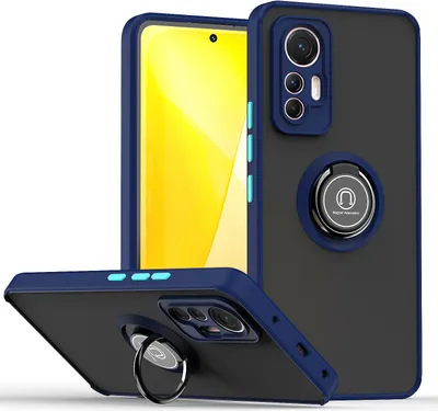 Produktbild von Xiaomi 12 Lite Hülle, Ring Halter Ständer Matte Transluzent TPU Rahmen Stoßfest Schutzhülle für Xiaomi 12 Lite