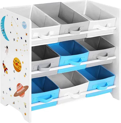Obrázok produktu pre Detský regál s 9 vyberateľnými úložnými boxmi